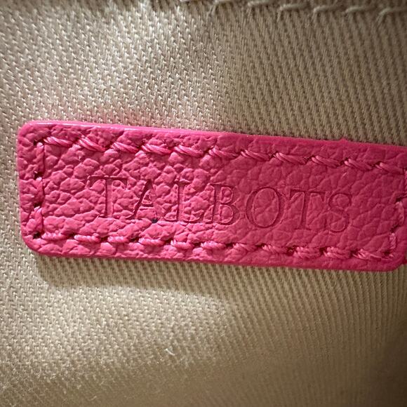 Talbots Crossbody Bag Purse Pink Pebbled Leather Small Spring Summer Classic - Picture 7 of 13